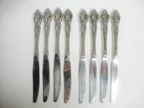 8 Oneida Deluxe MONTE CARLO Stainless DINNER KNIVES 9 1/8” Knife Flatware Set