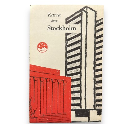 Stockholm Vintage 1960 Fold Out Map Travel Brochure Sweden