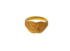 22K/18K Real Certified Yellow Gold Oval Design Kids Ring