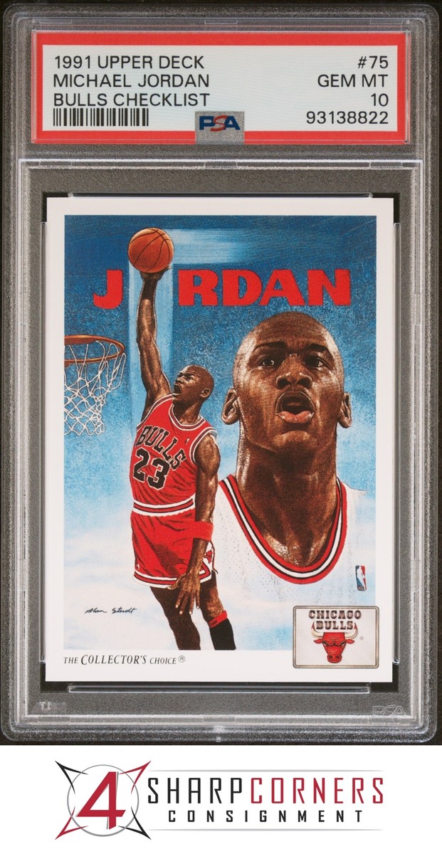 1991 UPPER DECK #75 MICHAEL JORDAN BULLS CHECKLIST PSA 10 | eBay