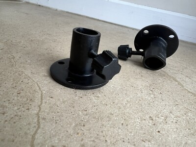 SAMCO Scaffold Sockets For 12mm Retort Stand Tube Three Bolt Mount 2pcs Black