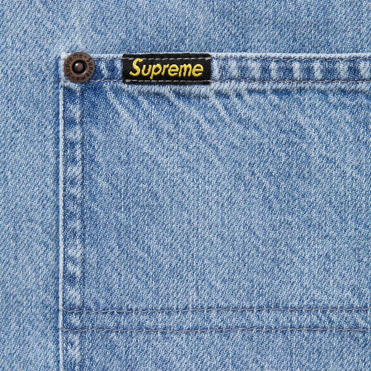 Blue 32 17SS Supreme Denim Logo Painter Supreme - Painter Short