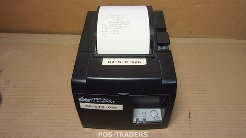 Star Micronics TSP100 TSP143LAN TSP143 LAN Thermal Receipt Printer Black TESTED