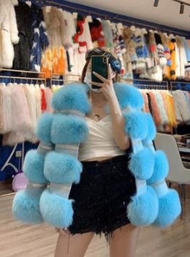 Women's Wool Patchwor Fur Coat Woman Warm Thick Fur Coats - Bild 16 von 18