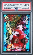 2023 WILD CARD ALUMINATION DINO-MIGHT EXCLUSIVE #ADCR CAMERON RISING 1/1 PSA 10