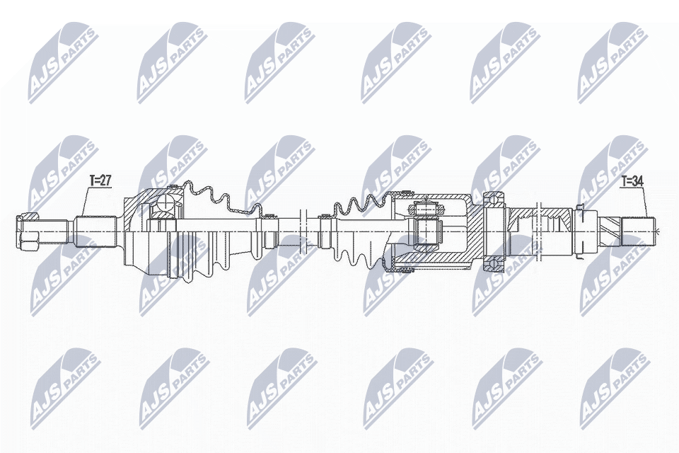 Nty Driveshaft Right For Ford Focus Iii/C-Max/Grand C-Max 1.6Ti 125Km - Image 4