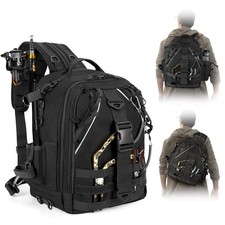 Jueachy Fishing Tackle Backpack: Water-Resistant Backpack with Black 