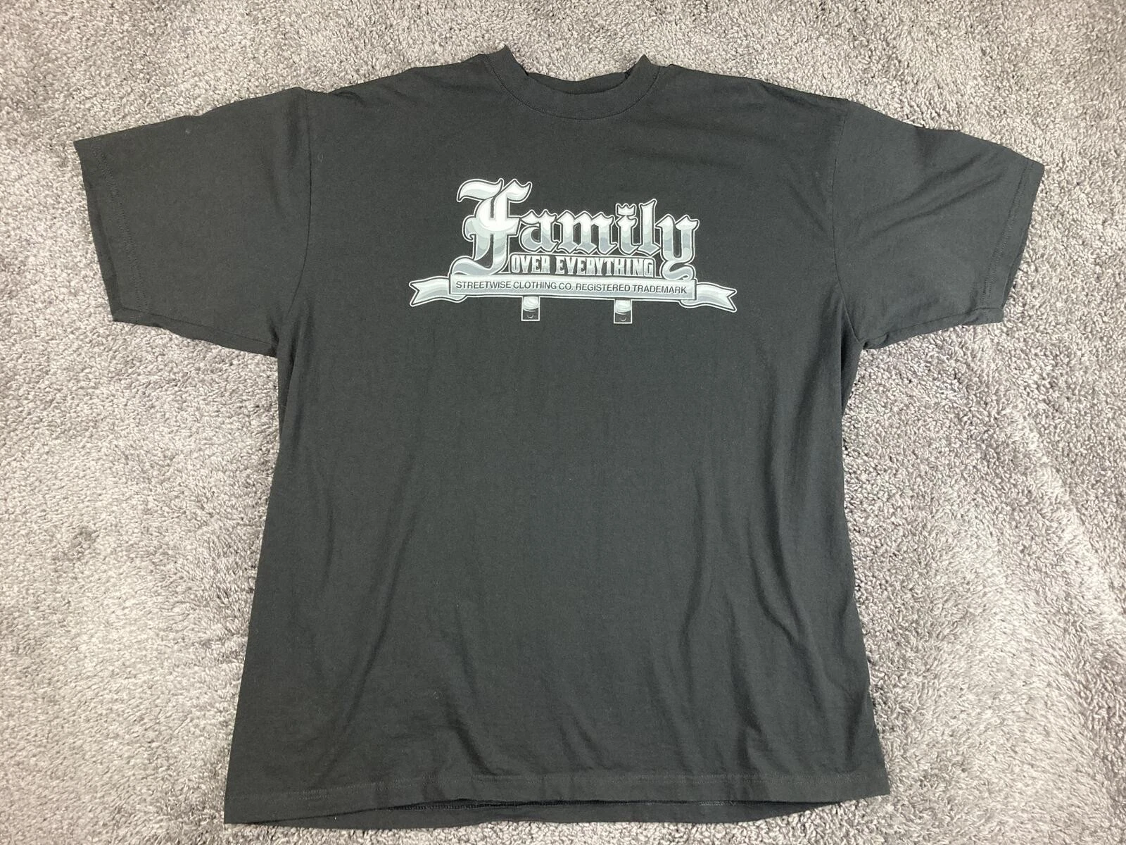 Streetwise Clothing Co Shirt Mens Family Over Everything Black Tee USA Sz 3XL
Opens in a new window 