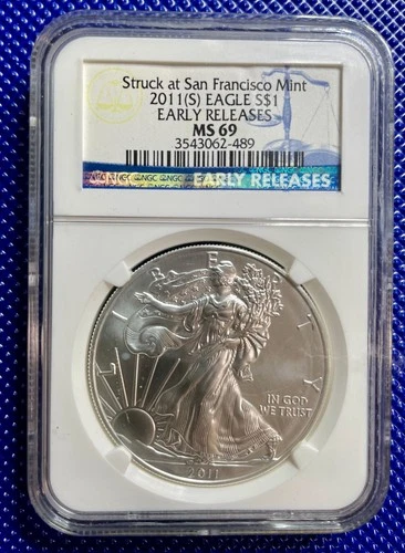2011 (S)_ NGC _ Silver Eagle S$1 _ MS69 _ #3543062-489