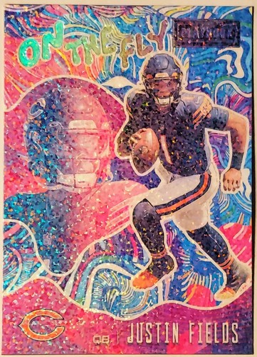 Panini Playbook On The Fly Sparkle 2021 SSP ESTUCHE ¡ÉXITO! Justin Fields RC #OTF-24 - Imagen 1 de 6