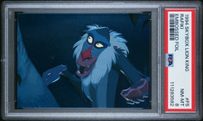 1994 SKYBOX LION KING LAMINA IN RILIEVO #F5 RAFIKI PSA 8
