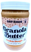 Oat Haus Granola Butter Oat-Based Spread Cookie Dough 27 Ounce Jar EXP 08/2026