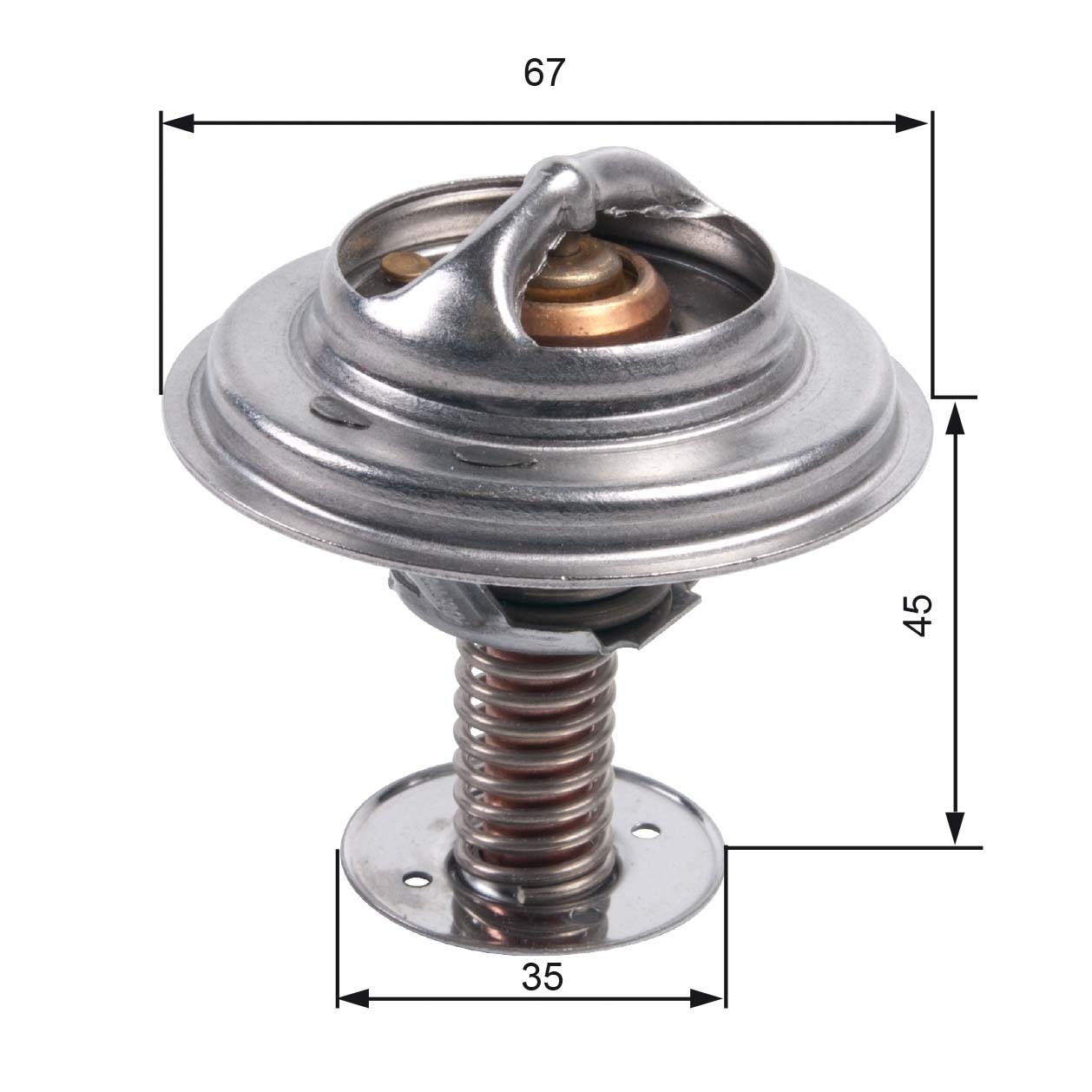 TH45682G1 GATES THERMOSTAT, COOLANT FOR JAGUAR LAND ROVER