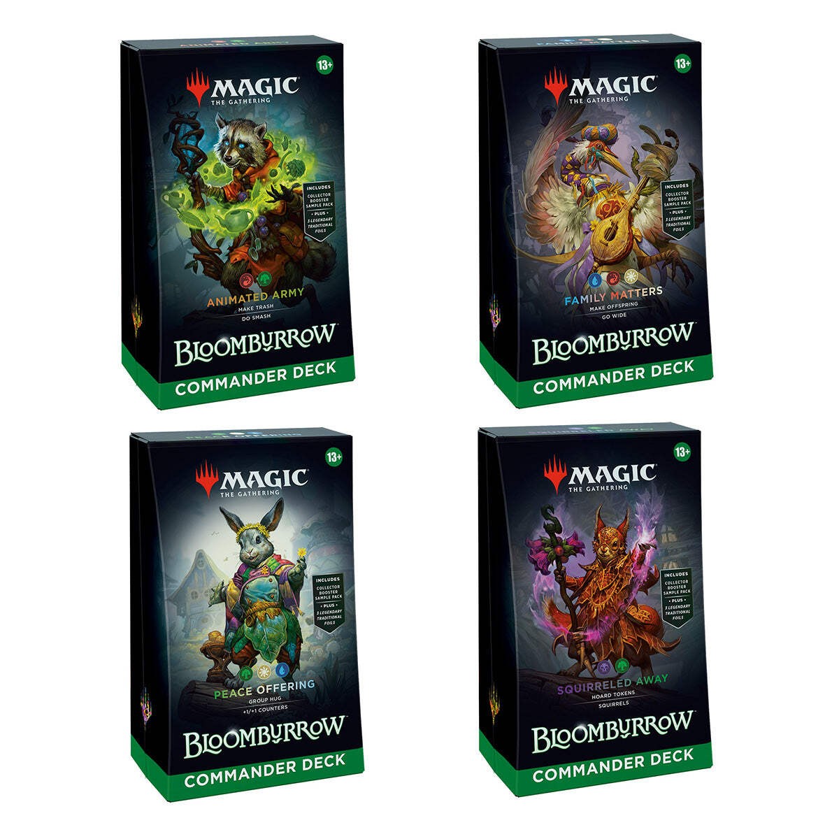 Magic Bloomburrow Commander Decks (Set of 4) | eBay Magic Bloomburrow Commander Decks (Set of 4) | eBay