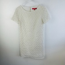 Catherine Malandrino White Floral Lace Dress Size 0 Lined Bridal Reception Party