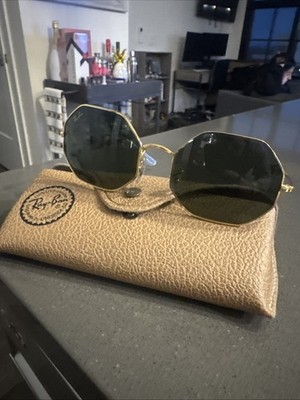 Ray-Ban RB 1972 OCTAGON 9196/31 54 Gold w/Green G15 lenses RayBan
