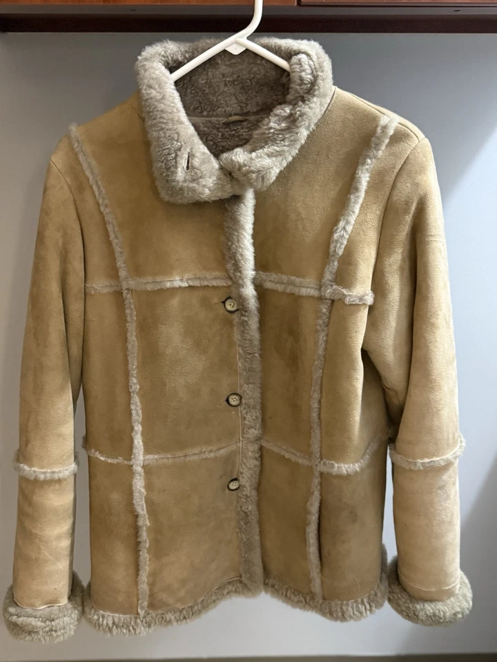 Abrigo Territory Ahead de piel de oveja genuina de longitud media talla S Foto 3 de 4