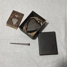 JAN BARBOGLIO HAND FORGED IRON HEART, NAIL, BOX & CARD