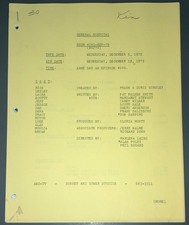 GENERAL HOSPITAL 1979 Original ABC-TV Production Script Show #4274 Luke Laura