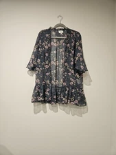 American Eagle Outfitters Women's Floral Kimono, Size Medium, Multicolor