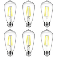 Vintage LED Edison Bulbs, 6W, Equivalent 60W, Non-Dimmable, Daylight 5000K, 7...