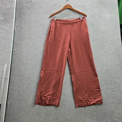 Old Navy Women Pants L Rust Wide Leg Playa Wide Leg Relaxed 26