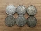 US Morgan Silver Dollars 6 coins Pre 1904 Circulated/Cull Condition Lot SUN1
