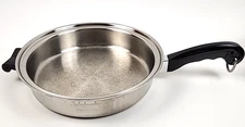 Vintage Saladmaster Skillet T304S Stainless Steel Fry Saute Pan 10" No Lid