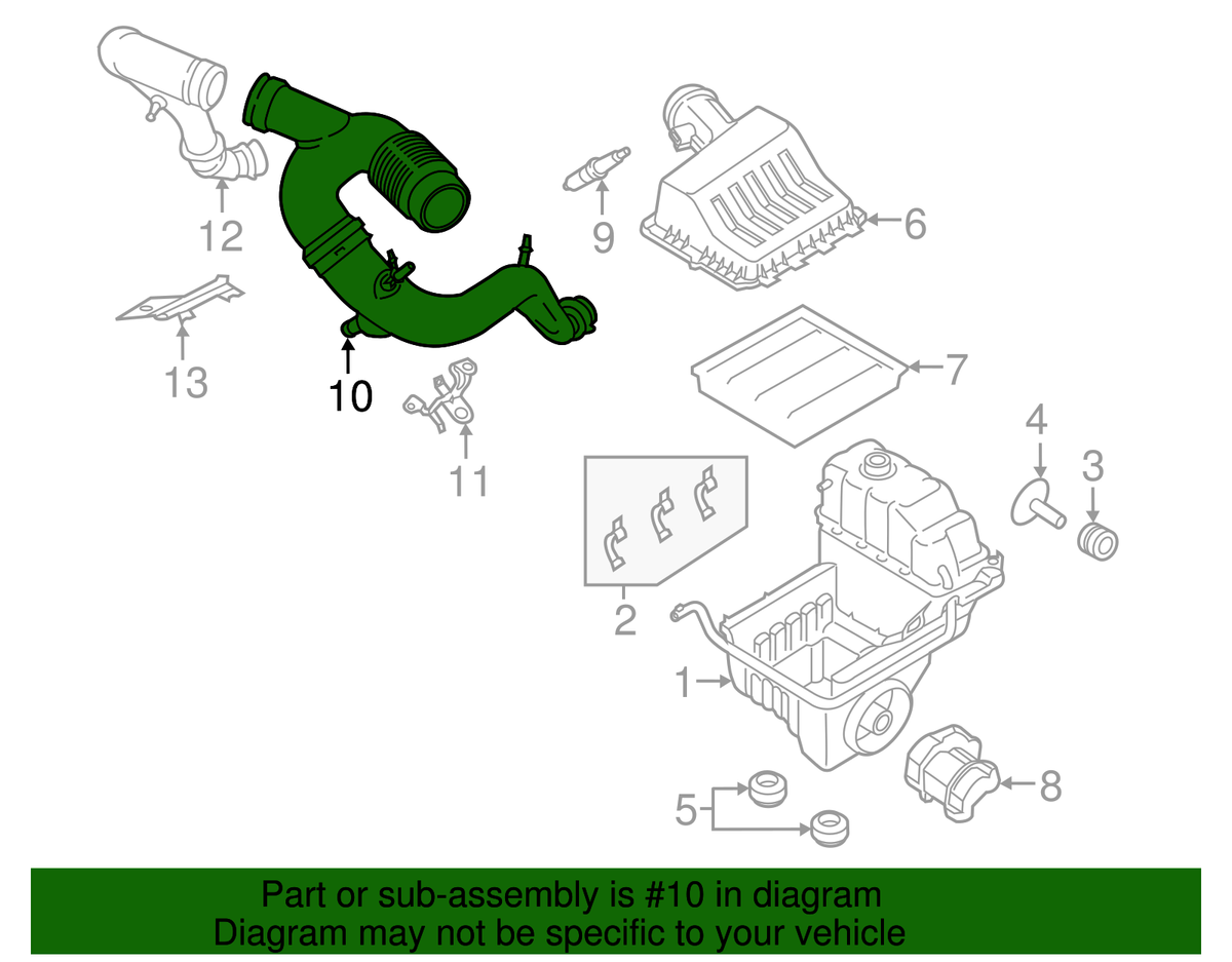 Genuine Ford Air Tube FL1Z-9C623-A | eBay