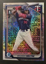 2024 Bowman Chrome Mega Box Mojo Blue Refractor Eduardo Beltre Twins #BCP-170 