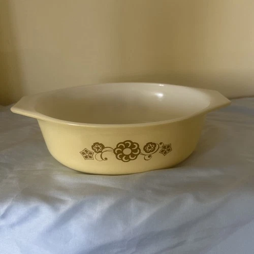 Vintage Pyrex 1973  # 043 Kim Chee Pattern Oval Dish