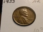 1933 Lincoln Wheat Cent 'Penny' - Nice AU coin