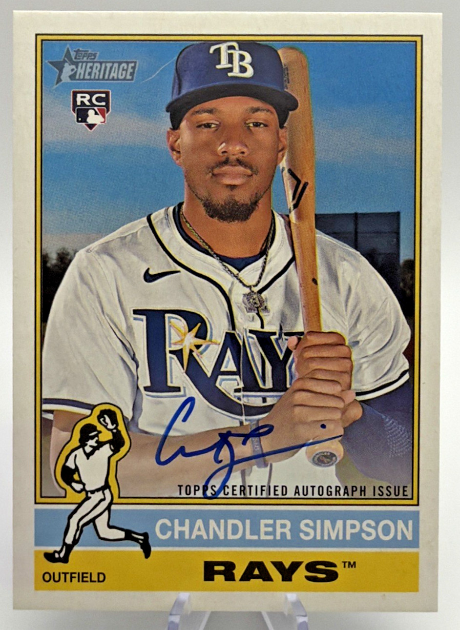 2025 Topps Heritage High Real One ON CARD Auto  Chandler Simpson Rookie