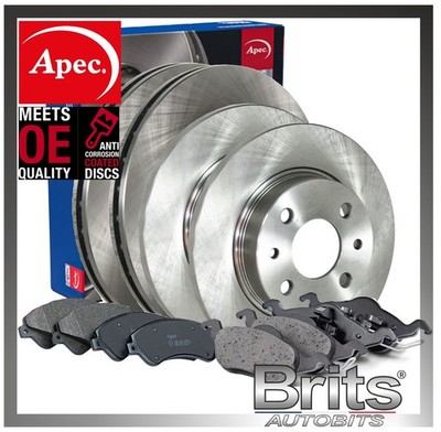 Apec Blue Front & Rear Brake Coated Discs and Pads FOR Ford Mondeo Mk4 07-14