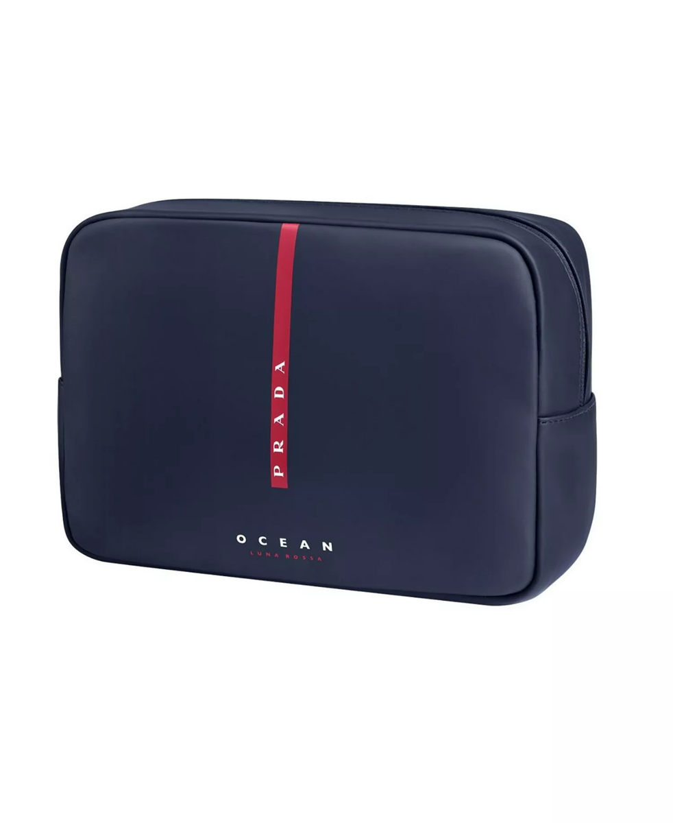 PRADA ネイビー ケース PRADA Luna Rossa Ocean Dark Blue Dopp Kit Toiletry Bag With Dust