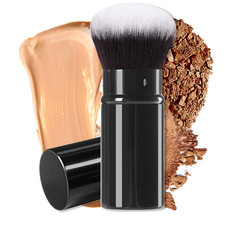 Retractable Makeup Brush, Powder Kabuki Foundation Makeup Brushes Travel with Al