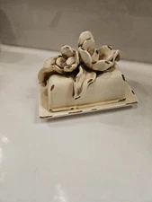 Handmade Studio Art Pottery Covered Dish Decorative Signed 