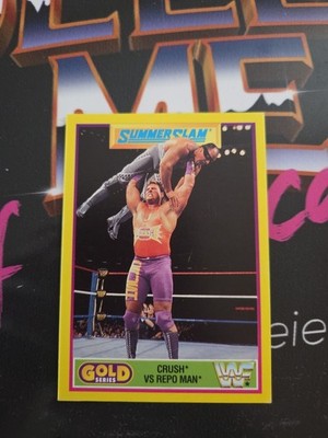 Merlin WWF Gold WWE Crush Vs Repo Man Summerslam 1992 Wrestling Trading Card #11