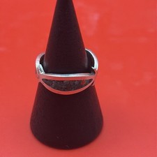 VTG Sterling Silver - MEXICO TAXCO Turquoise Ichthys Fish Band Ring Size 6 - 2g