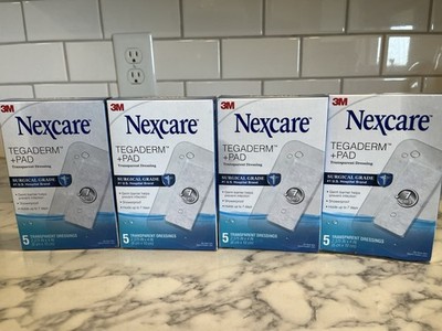 3M Nexcare Tegaderm Pad Transparent Dressing Surgical Grade 20 Count Total