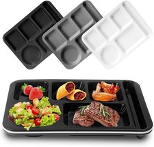 14 Inch 3PCS Large Divided Plates Adults Kids Unbreakable Wheat Straw Kids