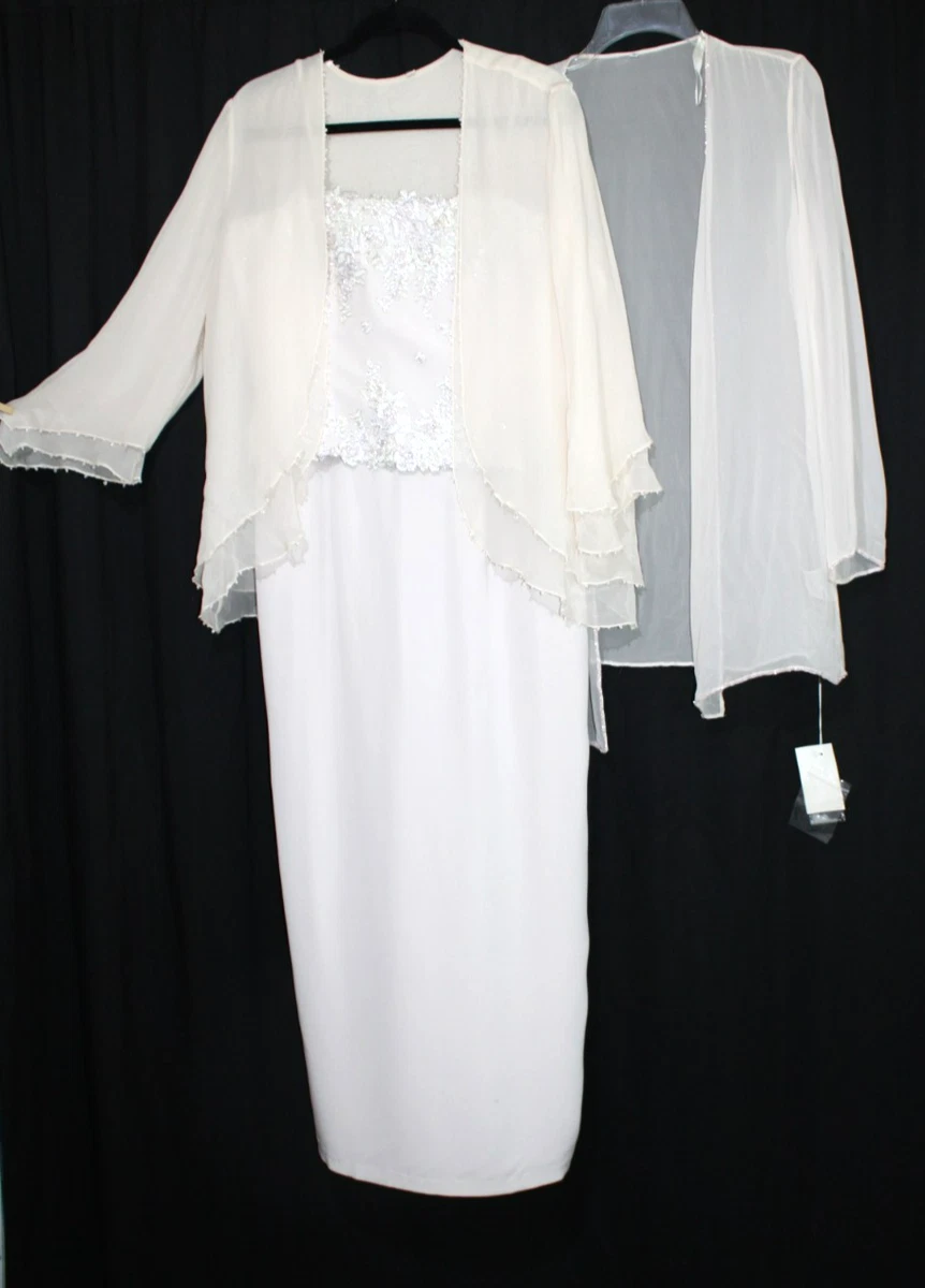 white christmas dresses Long Chiffon Jacket – Gina Bacconi main image 0