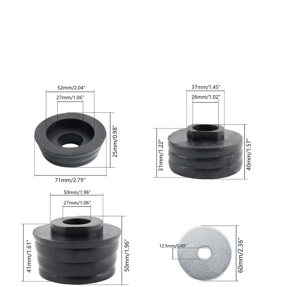 Black for 1999-2018 Ford F250 F350 Super Duty 2WD/4WD Body Mount Bushing Kit New Foto 2 de 4
