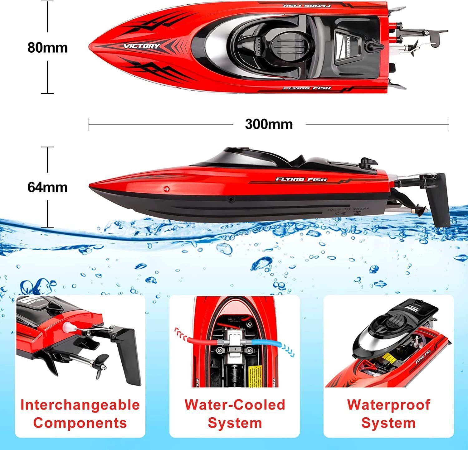 20 MPH RC Boot 2,4 GHz Brushless für Erwachsene RC Speedboot für Pool Lake