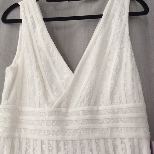ladies ivory evening/wedding/formal lace dress size 10 - Picture 2 of 4