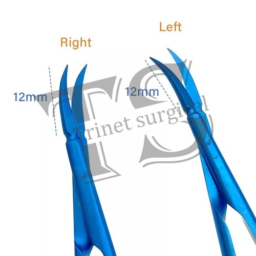 Titanium Microsurgical Scissors with Shark Blade Neuromicrosurgical instruments - Picture 2 of 6