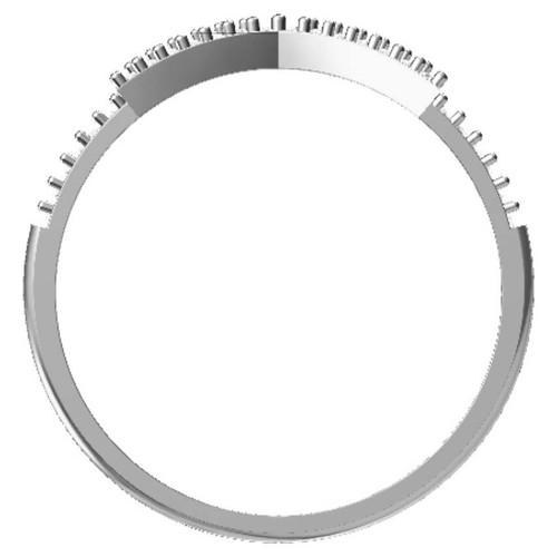 0.16Ct 100% Natural IGI Certified White Diamond Women's Ring In 14KT White Gold - Picture 2 of 5