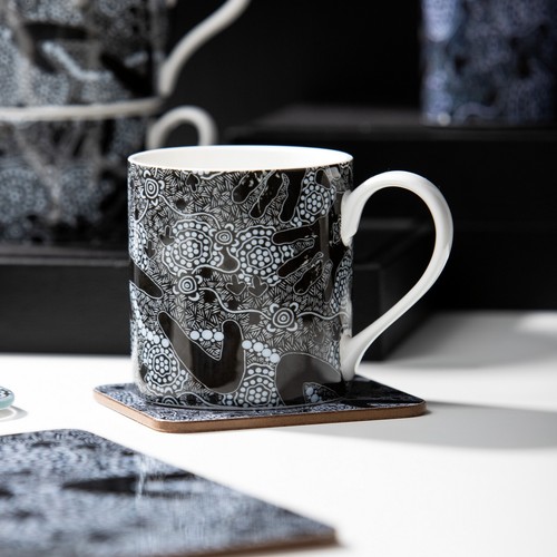 Mug Ashdene Aboriginal Dot Art Bone China 380ml Coffee Tea Australia Souvenir - Picture 2 of 4