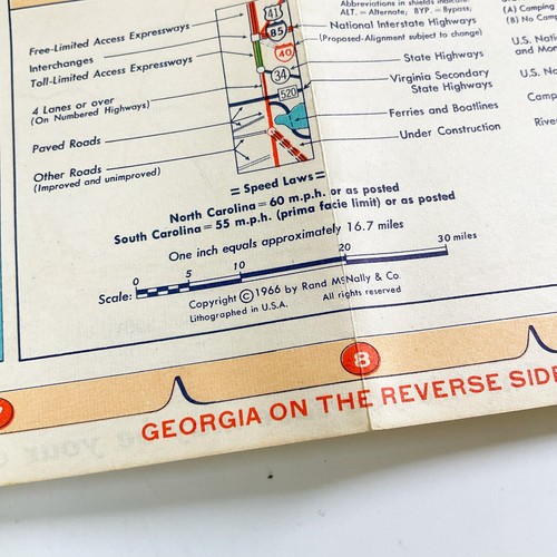 1966 Golfkarte Tourgide of Georgia North Carolina South Carolina Rand McNally - Bild 5 von 10