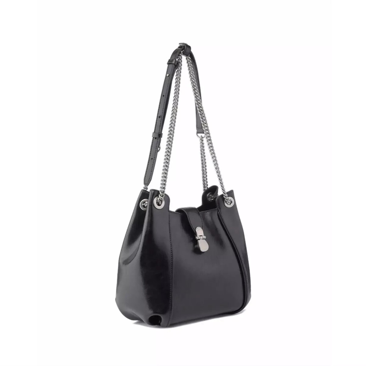 ★LOEUVRE★ Sac de Sortie Bucket Large FA3SI206FH LOEUVRE Sac de Sortie Bucket Bag Large Black / Noir Leather